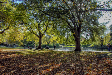 Dublin, Ireland, 27 October 2012: Saint Stephen's Green Park