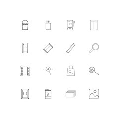 Creative Process And Design linear thin icons set. Outlined simple vector icons