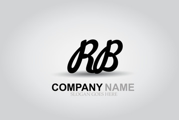 Vector Hand Drawn Letter RB Style Alphabet Font.