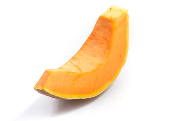 Slice of a raw pumpkin