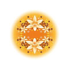 Vanilla Ornament Circle Pattern vector illustration