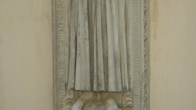 Tilt up of a bas relief sculpture 