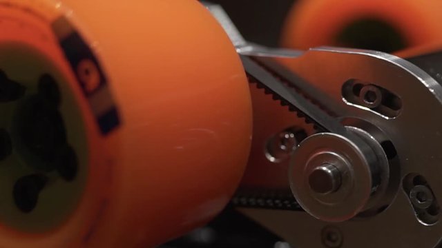Longboard electric motor wheel and gears assembling, carbon board, extreme technology