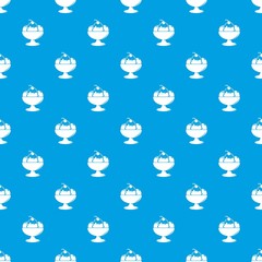 Ice cream pattern vector seamless blue repeat for any use