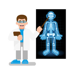 Doctor show on X-ray photo