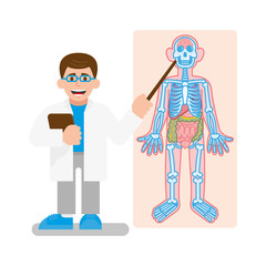 Doctor show on X-ray photo