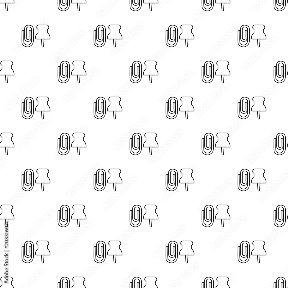 Aufkleber paper clip pattern vector seamless repeating for any web design