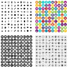 100 tea cup icons set vector in 4 variant for any web design isolated on white
