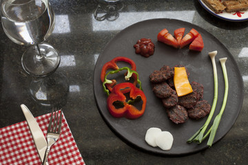 meatball plate at restaurant