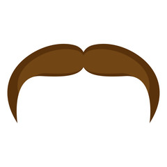 Isolated mustache icon