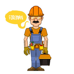 Foreman in a helmet