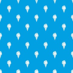 Wafer ice cream pattern vector seamless blue repeat for any use