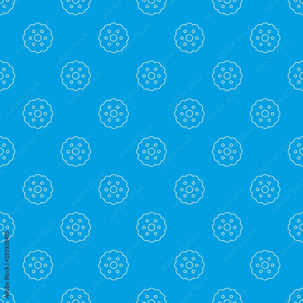 Poster biscuits pattern vector seamless blue repeat for any use