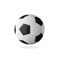 Realistic soccer ball. Isolated football vector.