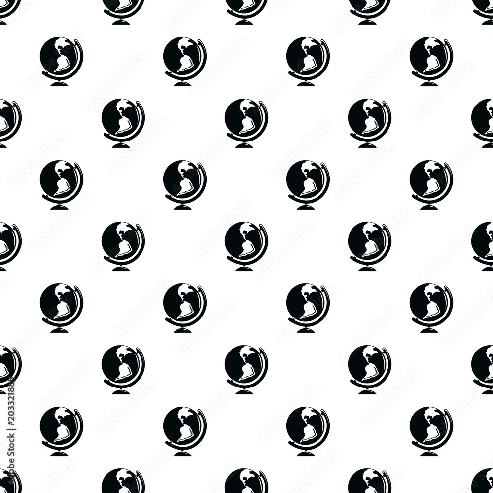 Poster globe pattern vector seamless repeating for any web design