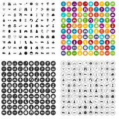 100 toys for kids icons set vector in 4 variant for any web design isolated on white