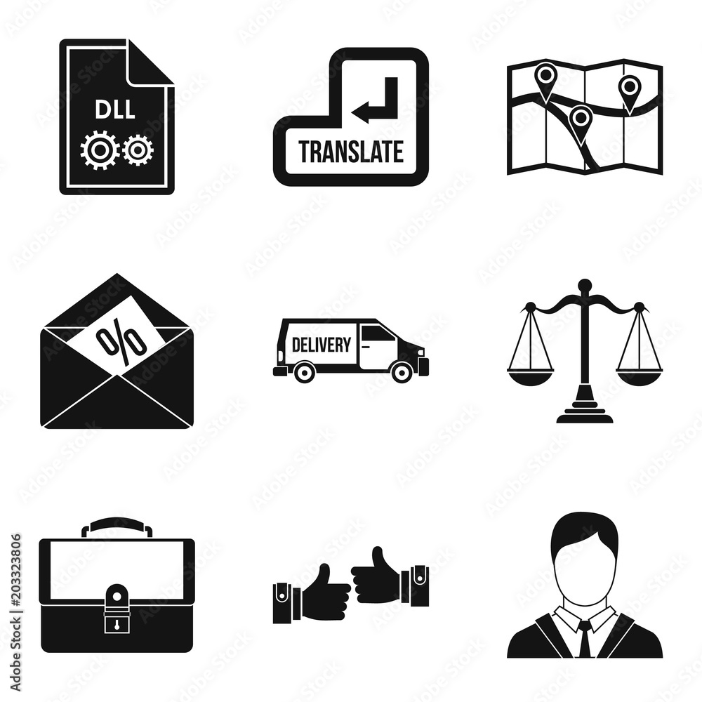 Poster work paper icons set. simple set of 9 work paper vector icons for web isolated on white background