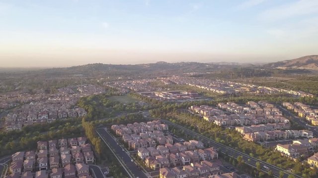 Above Suburbia Orange County Irvine California