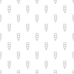 Three hearts ice cream pattern vector seamless repeating for any web design
