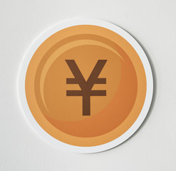 Obraz premium Chinese yuan and Japanese yen coin