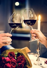 Couple celebrate valentine's day together