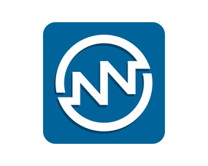 blue rectangle initial typography typeset logotype alphabet font image vector icon logo symbol