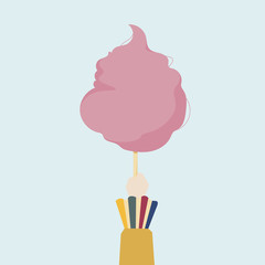Illustration of cotton candy