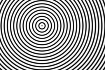 Abstract black rings sound oscillating on white background