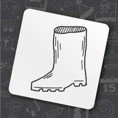 rain boots doodle