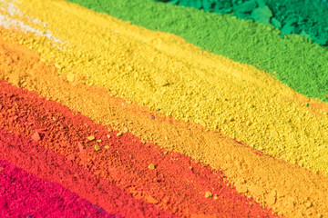 multicolored powder pigments background