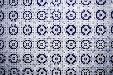 Indigo Blue Floral Vintage Floor Tile Lisbon Portugal Graphic Pattern