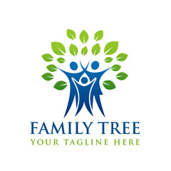 Family Tree Creative Concept Logo Template
