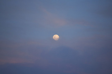 Misty clouds on dark sky