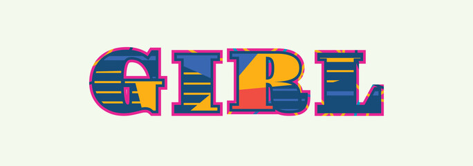 Girl Concept Word Art Illustration