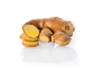 ginger on white background
