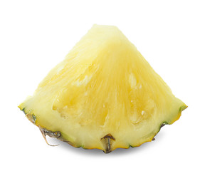 Pineapple with slices isolated Clipping Path 