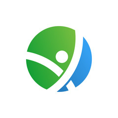 Human vector logo icon illustration
