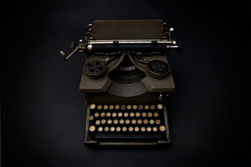 Old typewriter of beginning twenty century.