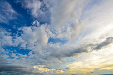 blue sky and white cloud