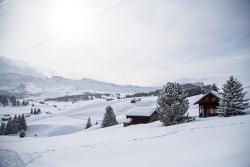 beautiful view of winter in italy