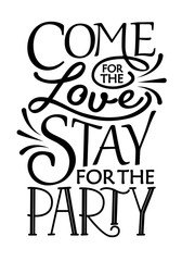 Fun quote wedding design