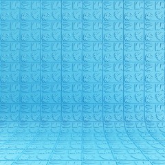 Blue mosaic background wall