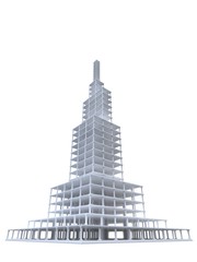 Fototapeta premium modern design skyscrapers on a white background 3d illustration