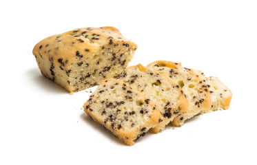 muffin with chocolate isolated