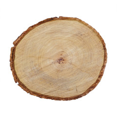 Fototapeta premium stump of tree isolated on white background included clipping path, top view