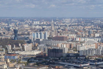 Obraz premium Панорама Москвы. Ходынка, стадион Арена ЦСКА.