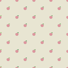 Seamless pattern with cartoon apples.