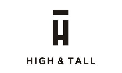 Monogram Initials TH HT simple letter negative space minimalist logo design 