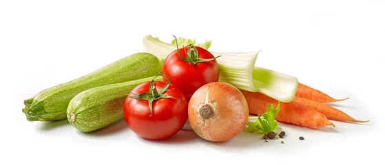 Abwaschbare Fototapete Frisches Gemüse verschiedenes frisches Gemüse