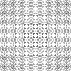 Stylish Black And White Monochrome Geometric Graphic Pattern Vector Illustration